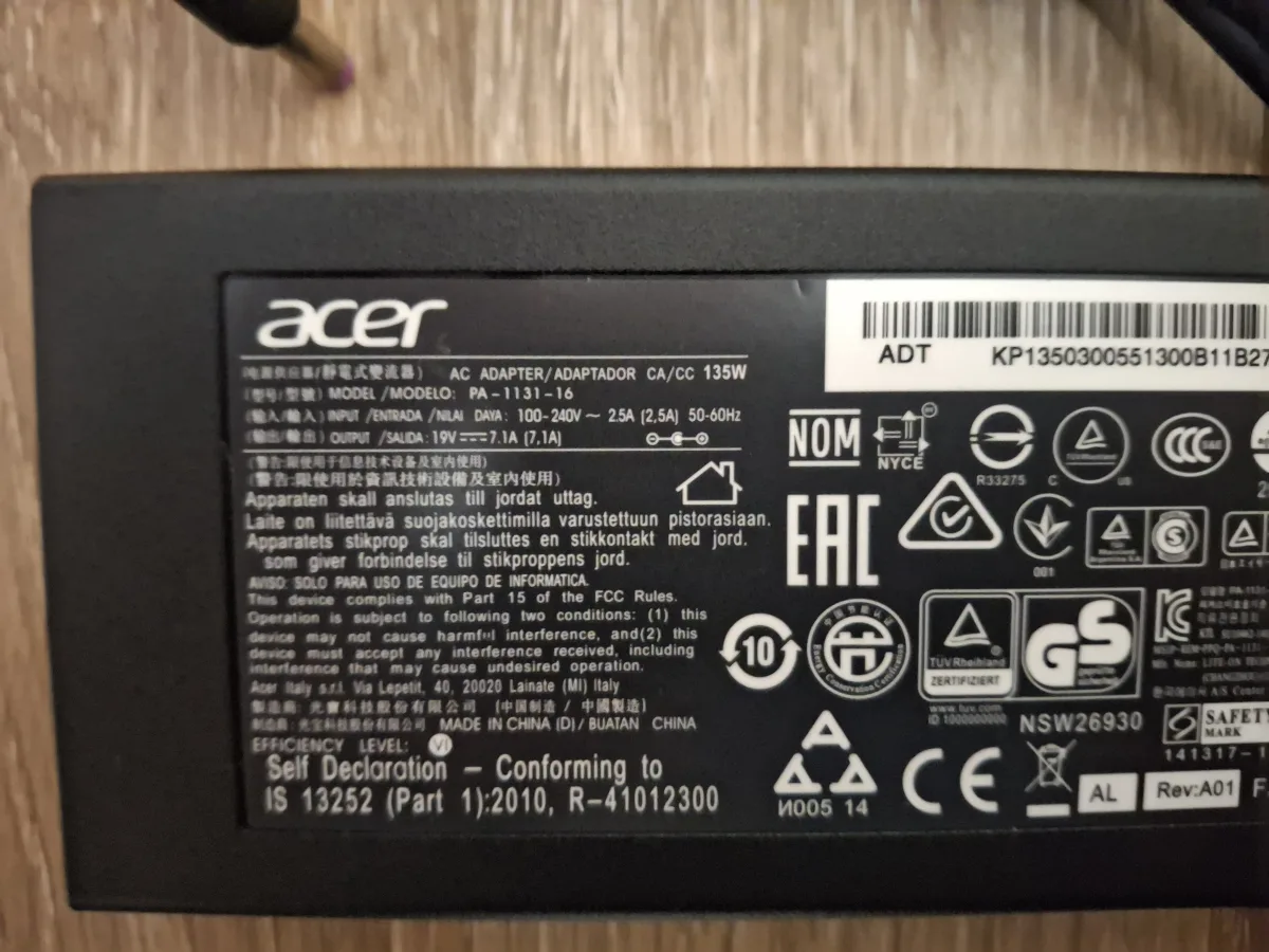 acer nitro vn7-593g vn7-792g vn7-793g vx5-591g punjac original novo